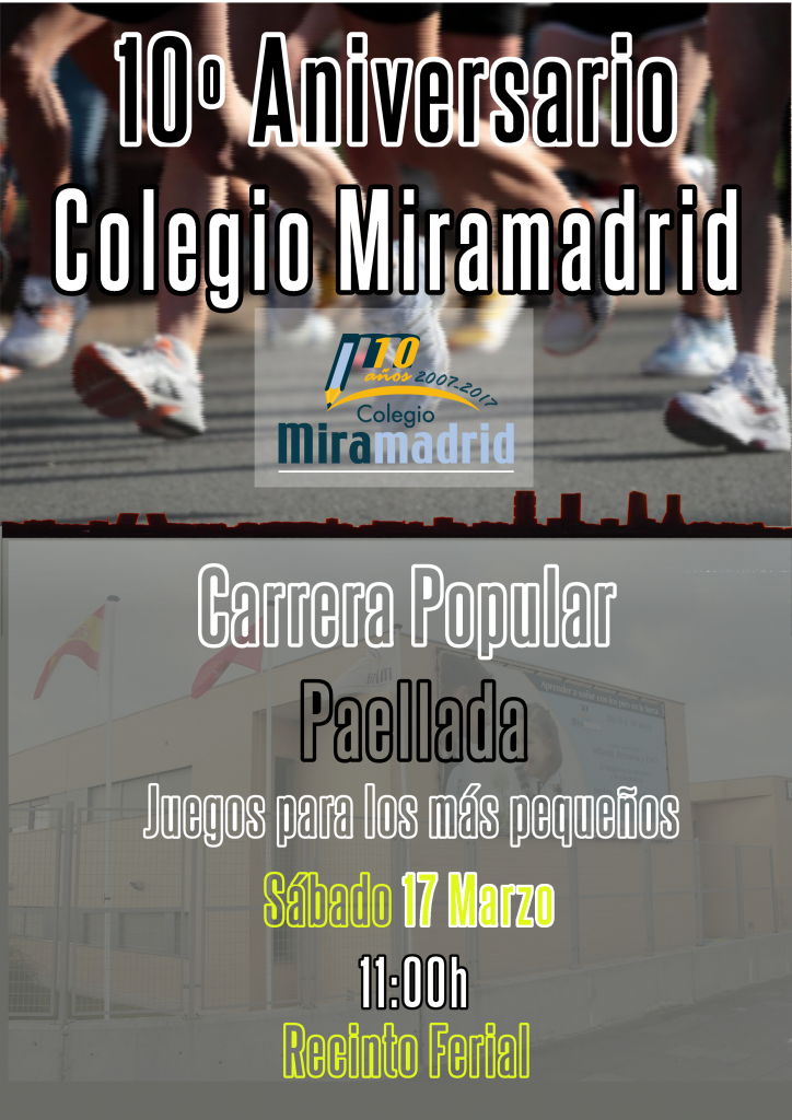 Estamos celebrando los 10 años de andadura de nuestro colegio y queremos compartirlo con toda la comunidad educativa.
Hay momentos en la vida que son especiales por sí solos, pero compartirlos con las personas que lo han hecho posible los convierte en momentos inolvidables. Vuestro apoyo en estos diez años ha hecho posible la continuidad de nuestro proyecto y por ello queremos invitaros a una jornada lúdica para festejarlo.
La fiesta tendrá lugar el sábado día 17 de marzo.